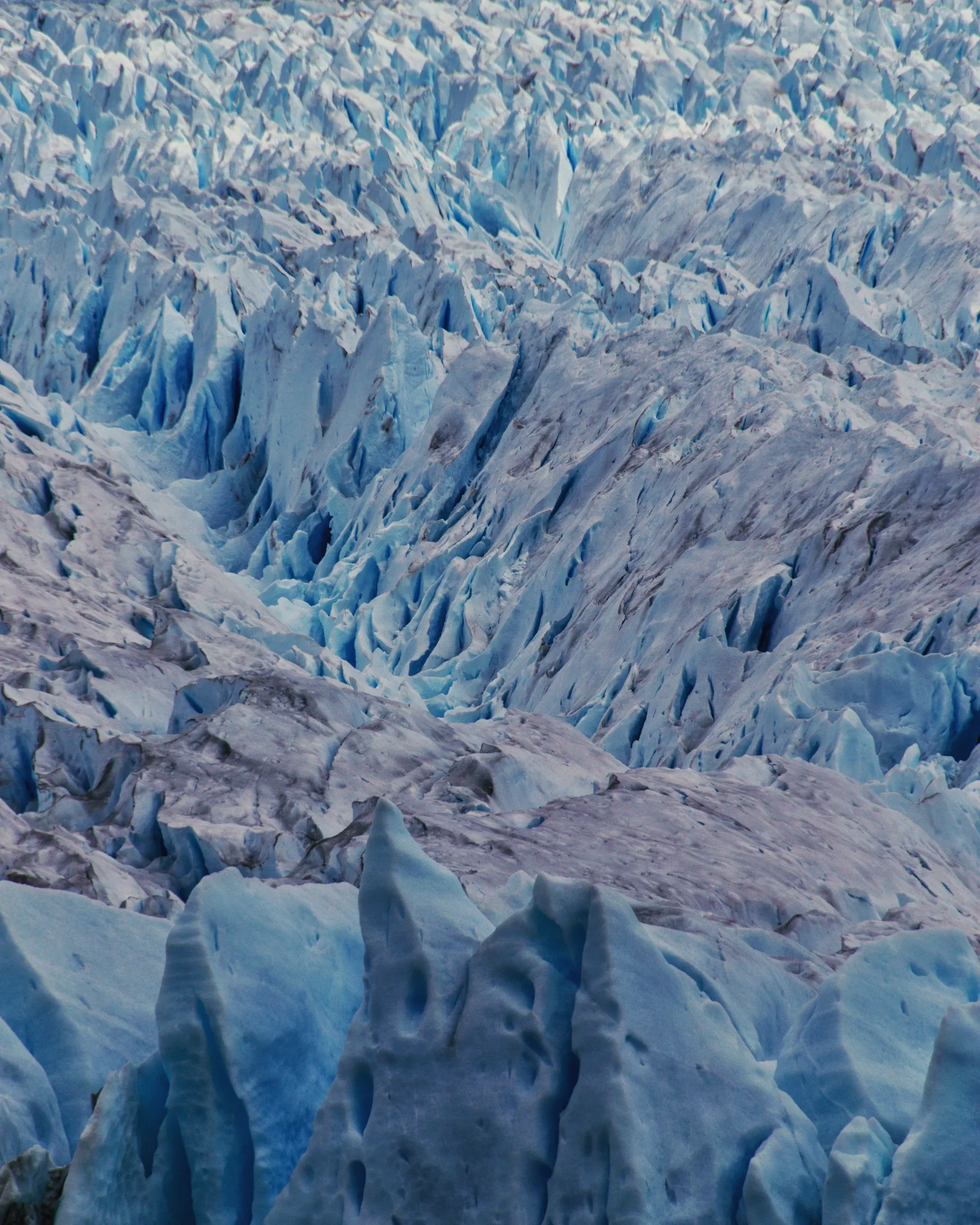 Deep folds and crevasses across Perito Moreno Glacier