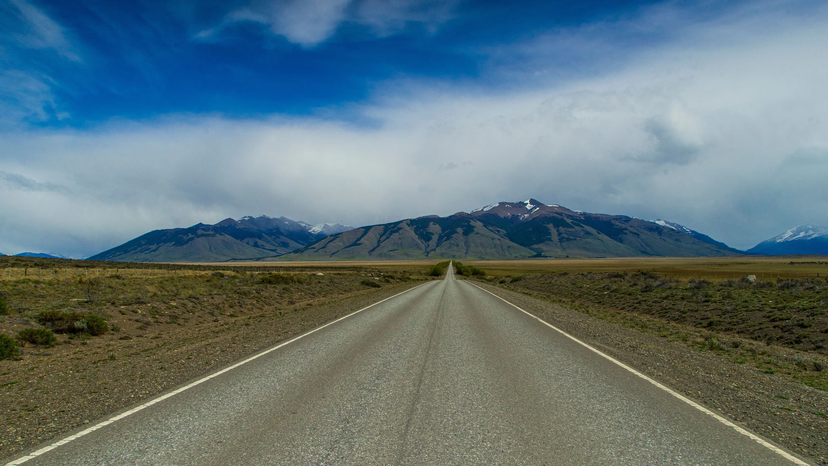 An open road beneath a dramatic sky in Santa Cruz.