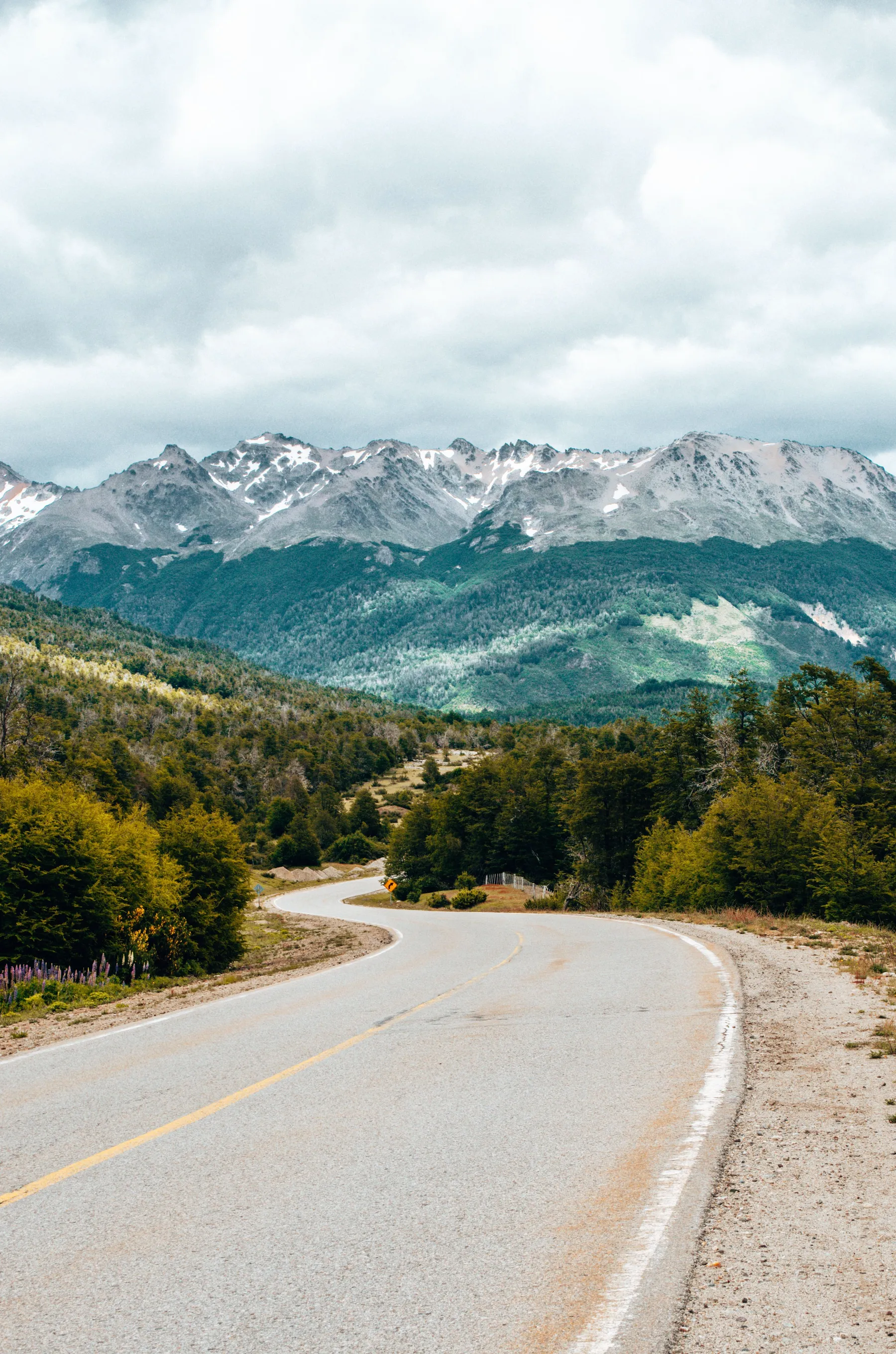 A winding road through the mountains near San Martín de los Andes.