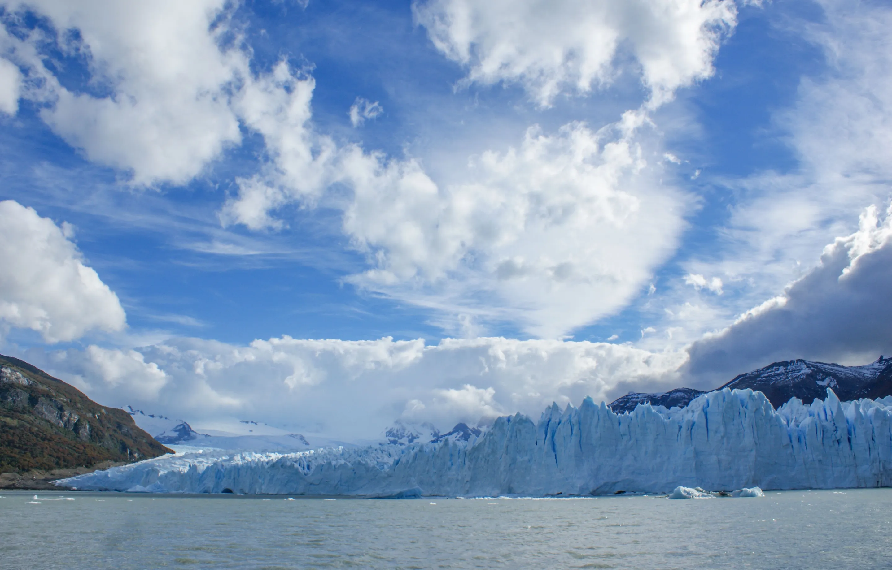 Perito Moreno Glacier under a dramatic sky