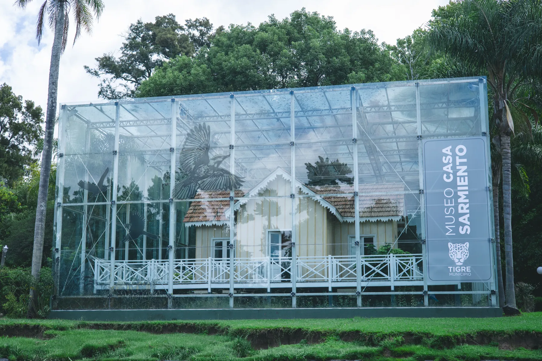 Sarmiento's historic island house preserved inside a glass structure