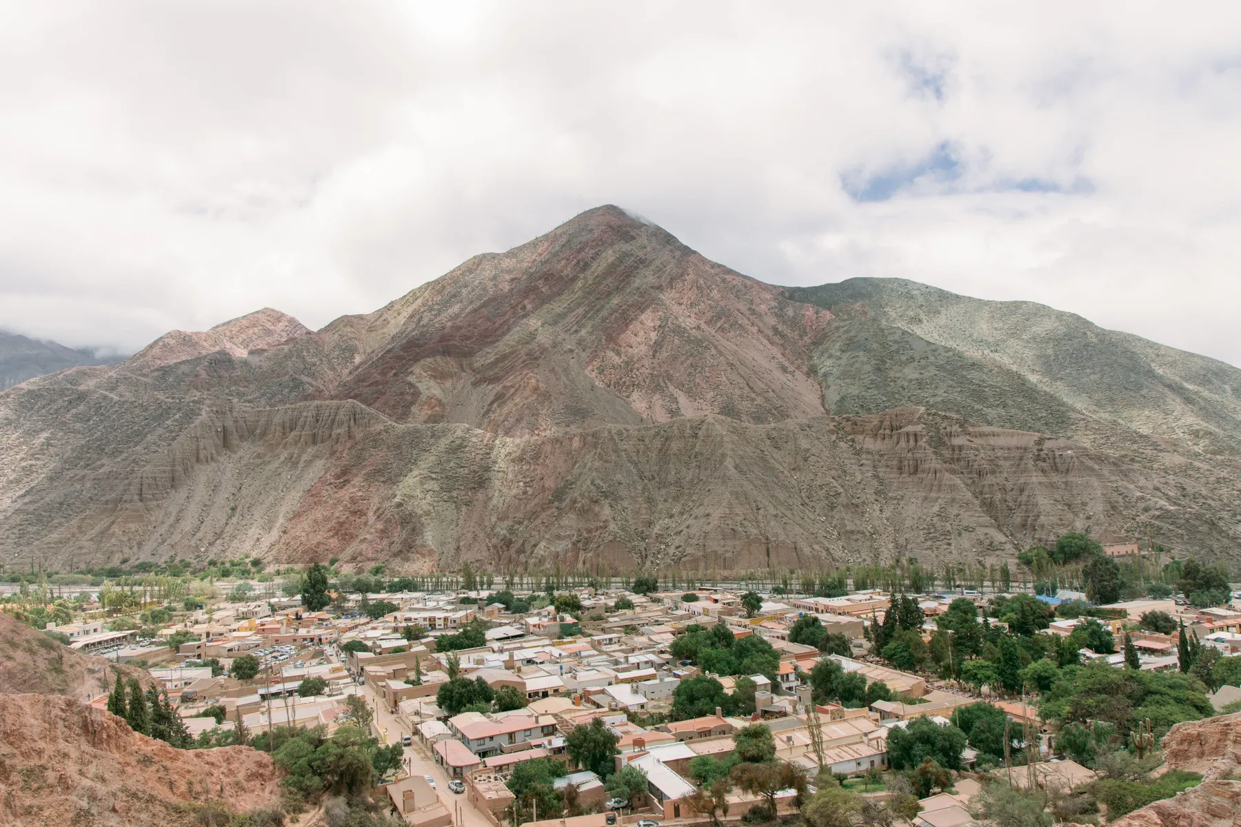 Village streets beneath the coloured mountains of Purmamarca