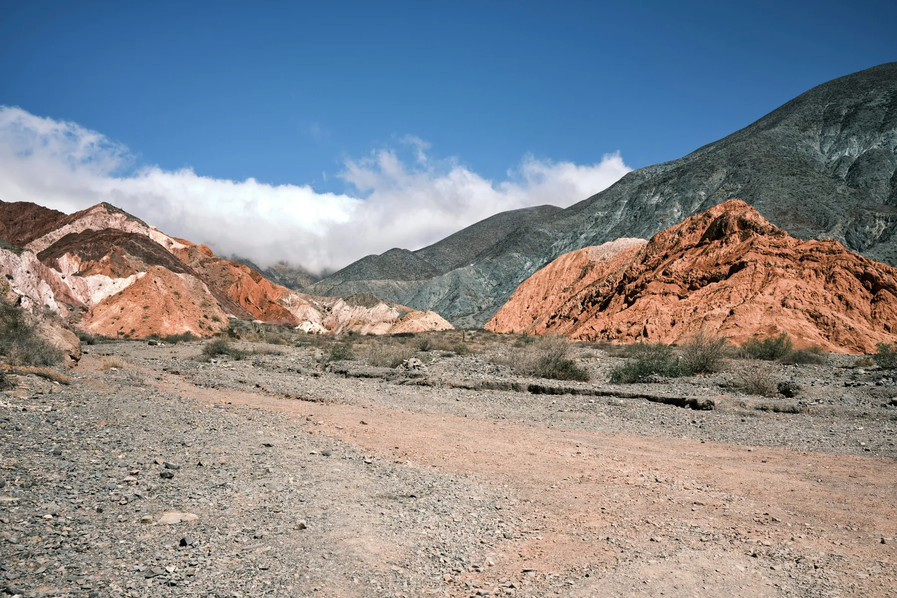 A road through the mountains near Purmamarca