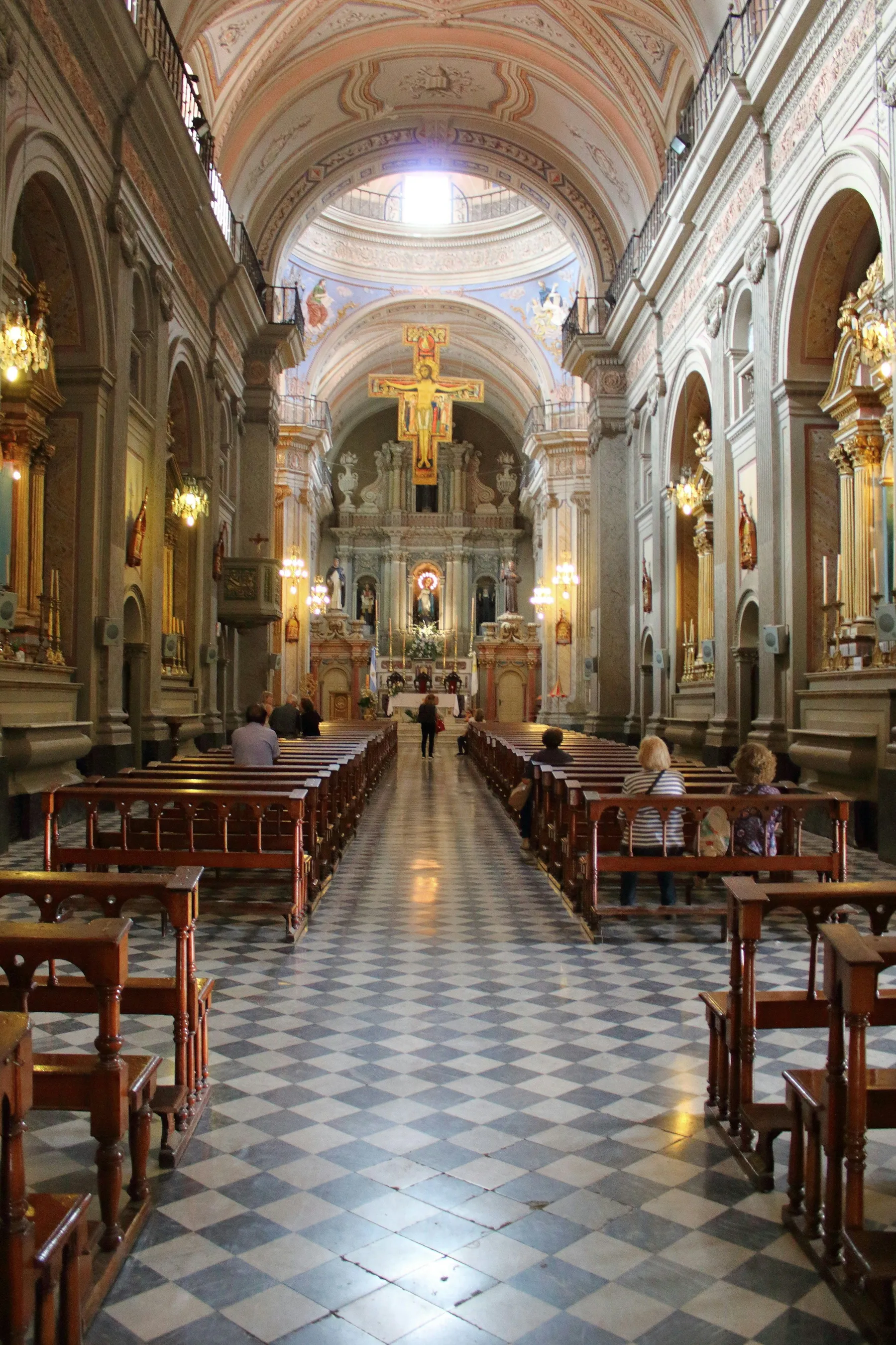 The interior of a church in Salta.